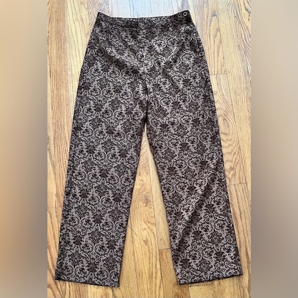 First Option Petites Size 10P Brown Business Casual Pants Boho Chic Vintage Gift - Picture 3 of 7